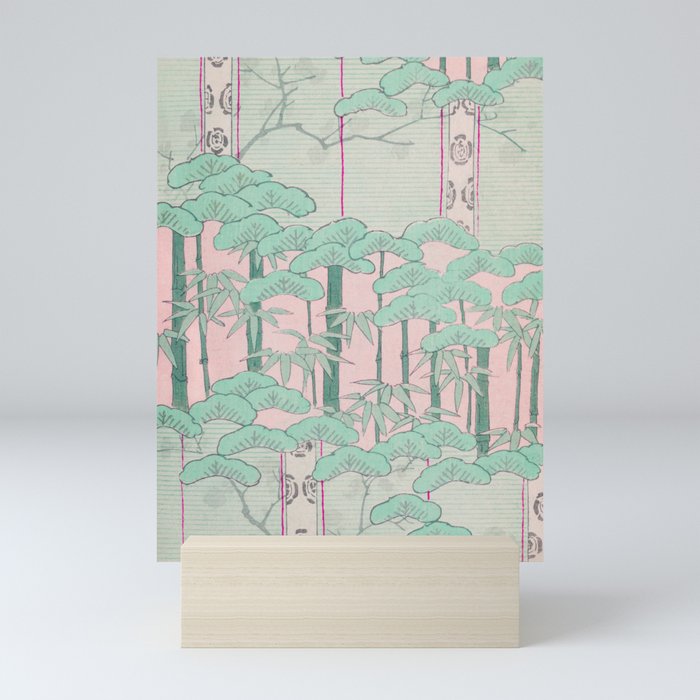 Bamboo Forest Vintage Japanese Retro Print Mini Art Print
