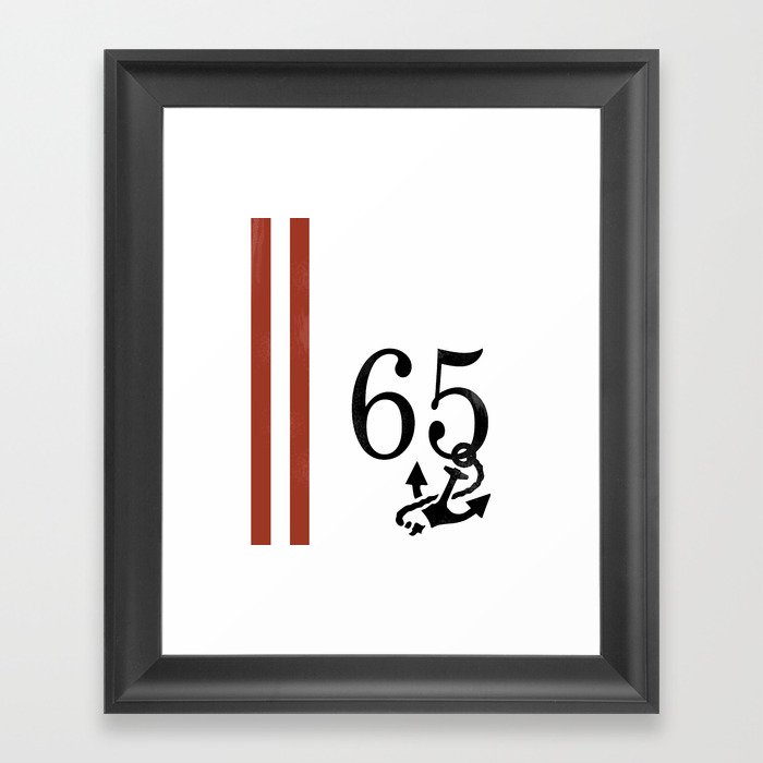 Nautical Number Print Framed Art Print
