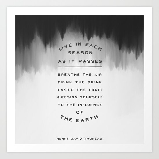 Live in each season Art Print