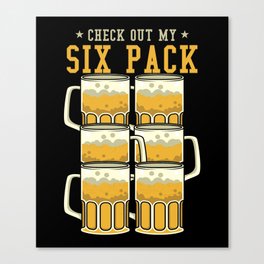 Beer Glasses Six Pack Canvas Print