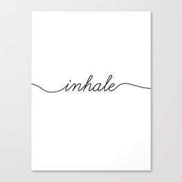 inhale exhale (1 of 2) Canvas Print