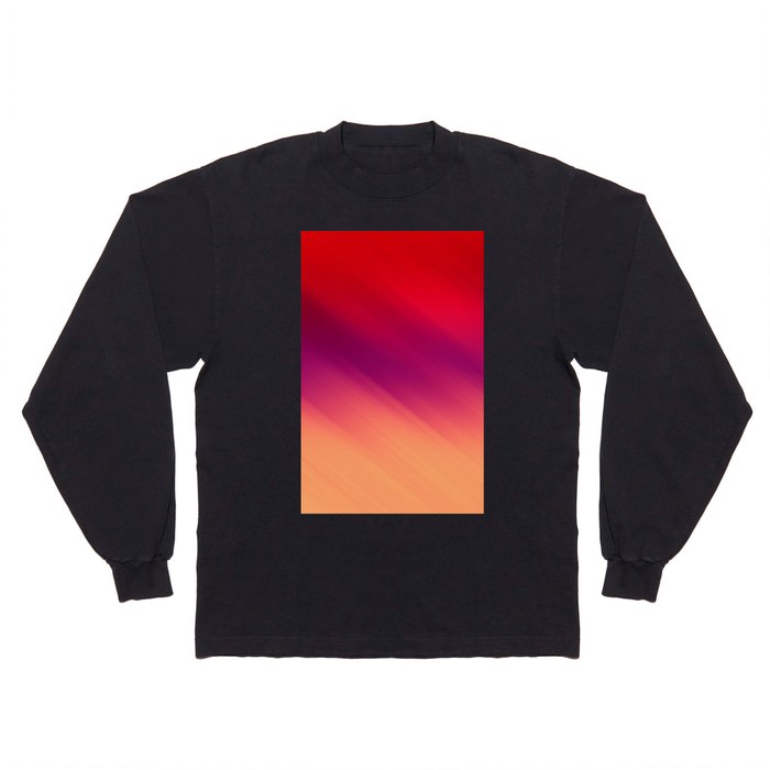 Red Background Long Sleeve T Shirt