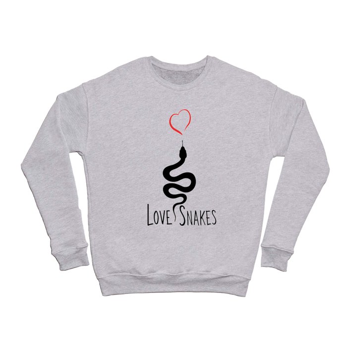 Love Snakes-Animal Lover-Snake-Heart Crewneck Sweatshirt