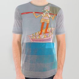 Remix The Seafarers Painting by Paul Klee Bauhaus Abstract Art All Over Graphic Tee