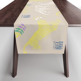 Tigers (Beige) | A Sign of Strength and Power Table Runner