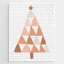Pastel Christmas Tree, Geometric Jigsaw Puzzle