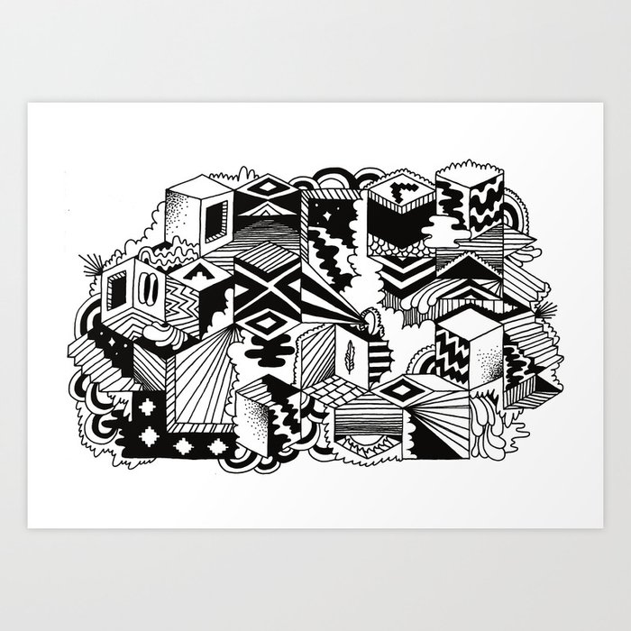 Cube-ular Art Print