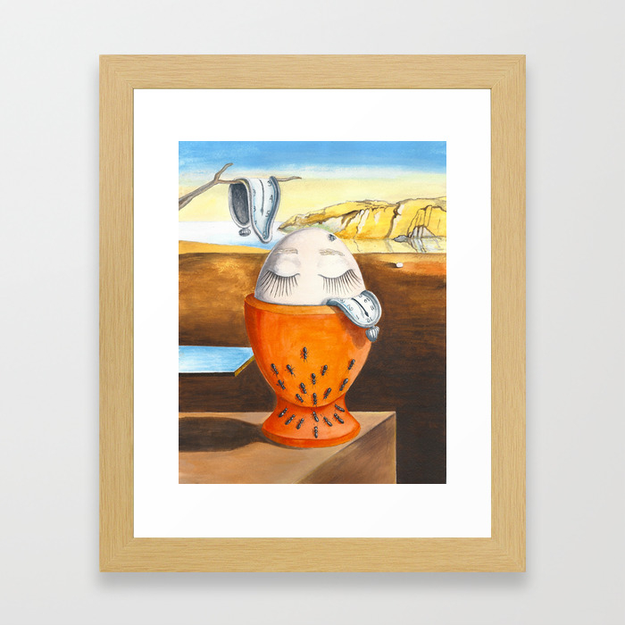 A boiled egg according to Salvador Dali Framed Art Print by natashasazonova  | Society6