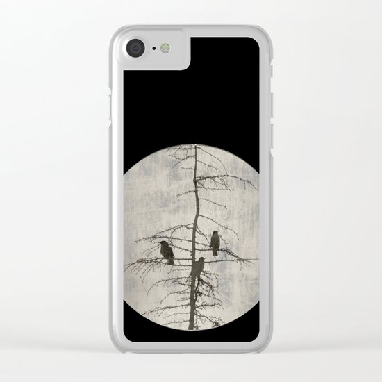 A Full Moon Night Clear iPhone Case