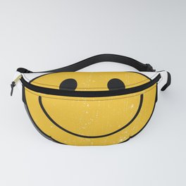 Smiley Face with Black and White Chessboard Background Fanny Pack