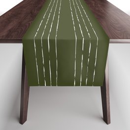 Lines #5 (Olive Green) Table Runner