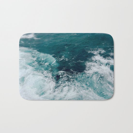Ocean Waves (Teal) Bath Mat