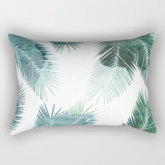 Watercolor Leafs 2 Rectangular Pillow