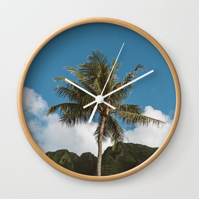 Hawaiian Palm Wall Clock