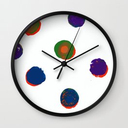 Painted Circles Layered Wall Clock