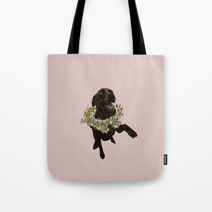 Lincoln the Lab in Pink Tote Bag
