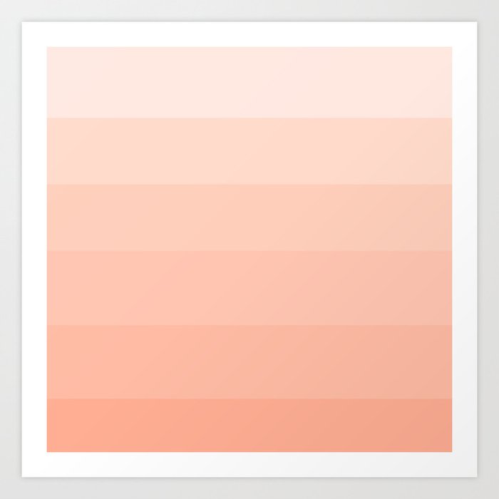 Soft Pastel Peach Hues - Color Therapy Art Print