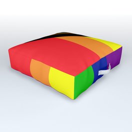 LGBTQ+ Pride Flag Inclusive (LGBTQ+ Pride, Gay Pride) Outdoor Floor Cushion | Lgbtqpride, Prideflag, Lesbianpride, Trans, Lesbian, Pride, Gay, Bisexual, Transgender, Flag 
