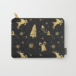 Golden Christmas Carry-All Pouch