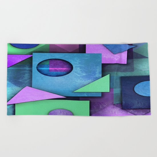 Geometric Chaos Beach Towel