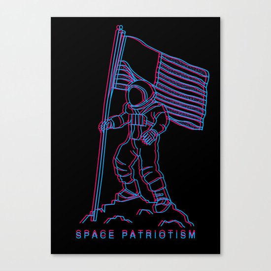 Patriotic Spaceman Canvas Print