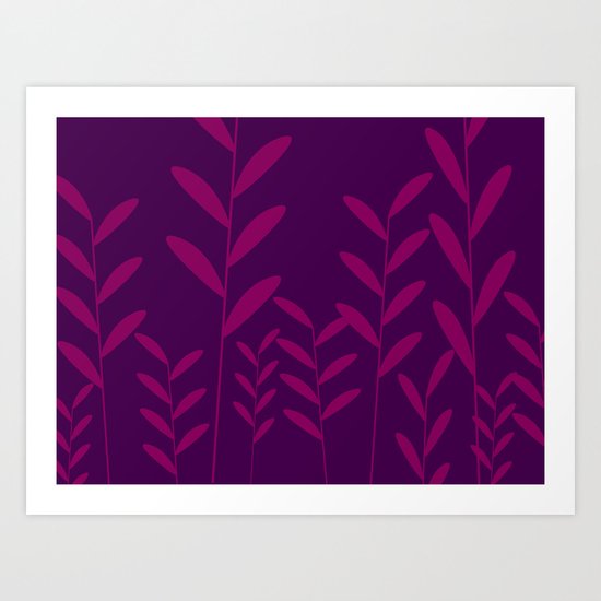 leafy silhouette 2 Art Print