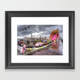 Paignton Pier fun rides  Framed Art Print