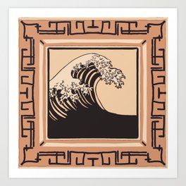 the wave Art Print