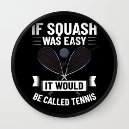 Squash Sport Game Ball Racket Court Player Wall Clock