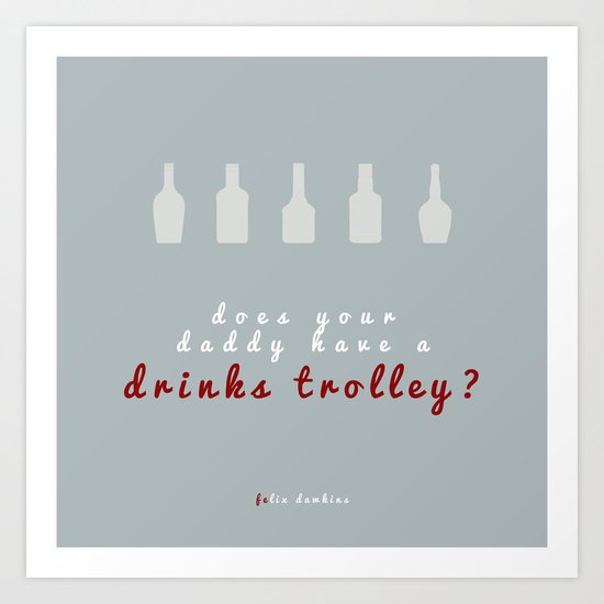 Drinks Trolley Art Print