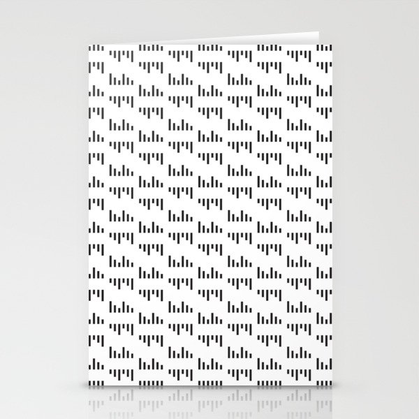 Parallel Lines Black and White #1 Stationery Cards