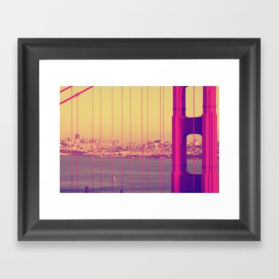 Golden Gate Into San Francisco Framed Art Print