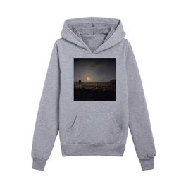 Jean-Francois Millet - The Sheepfold, Moonlight 1860 Kids Pullover Hoodies