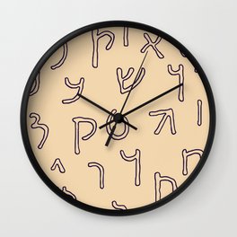Ancient Aramaic Alphabet Wall Clock