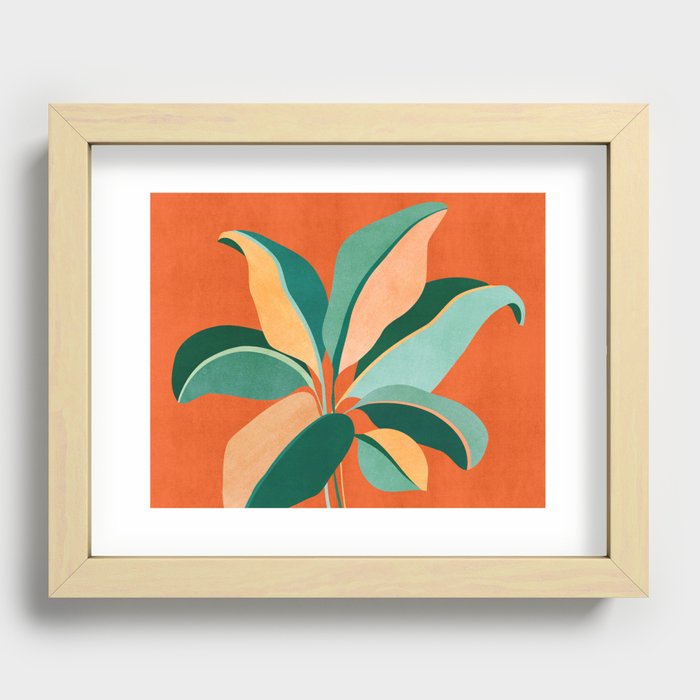 Natural Beauty - Maximal Tropical Plant Recessed Framed Print