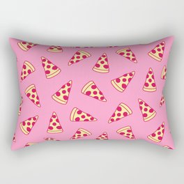 Pink Pizza Pattern Rectangular Pillow