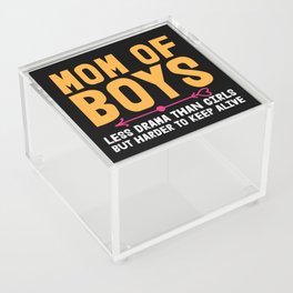 Funny Mom Of Boys Slogan Acrylic Box