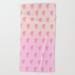 Veiltail Betta Fish, Soft Pink Coloration Pattern Beach Towel
