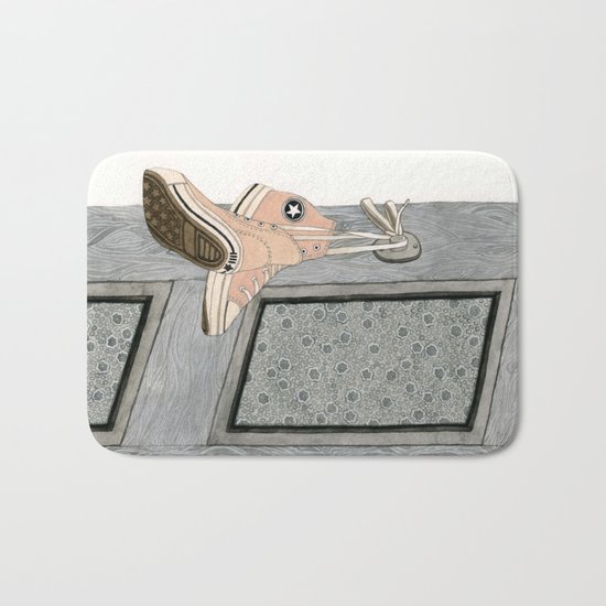 Pink Chucks Bath Mat