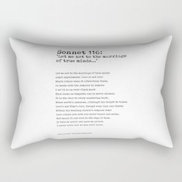 Sonnet 116 - William Shakespeare Poem - Literature - Typewriter Print 1 Rectangular Pillow