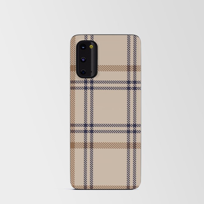 Brown Plaid Tartan Textured Pattern Android Card Case