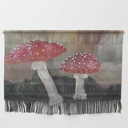 Magical Toadstools, mushrooms, oil painting by Luna Smith, LuArt Gallery Wall Hanging