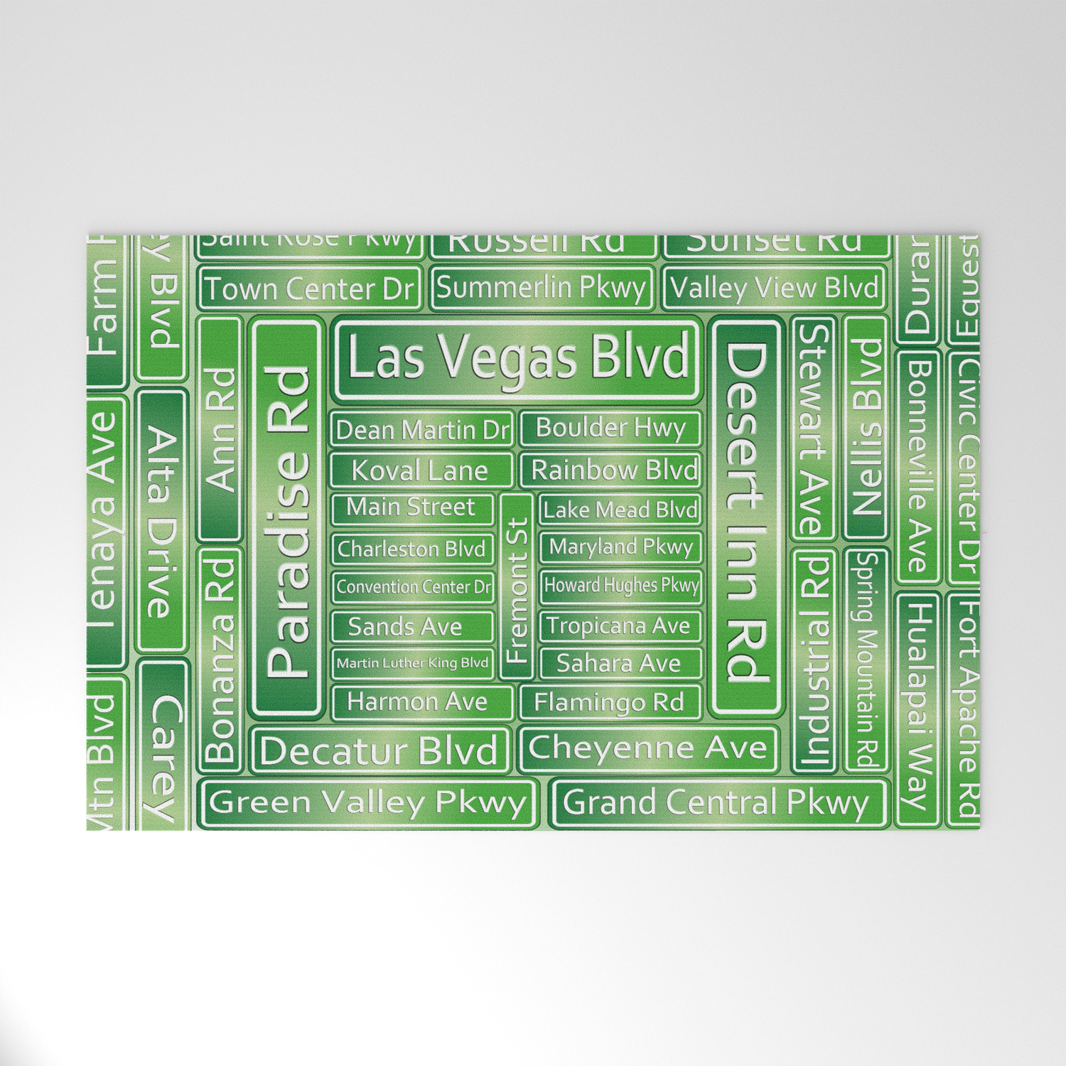 Las Vegas Street Signs Welcome Mat By Gx9designs Society6