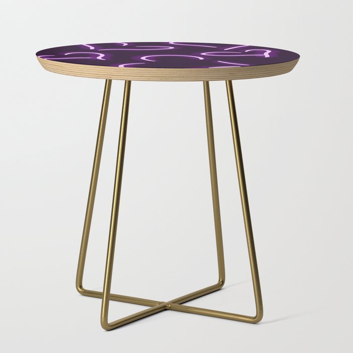 Neon Hearts Purple Side Table