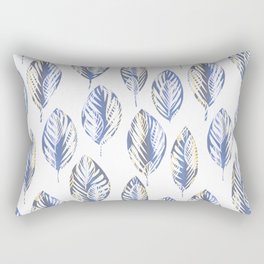 watercolor abstract leaves Rectangular Pillow