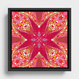 Dreamy Fractal Flower Mandala Framed Canvas