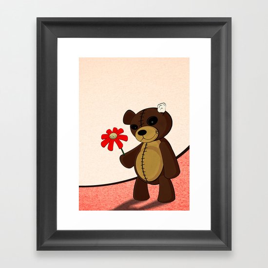 Sweet Teddy Framed Art Print