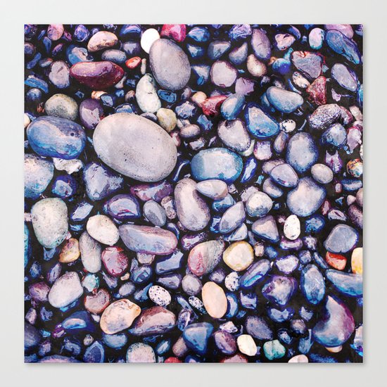 Stones On Beach Canvas Print