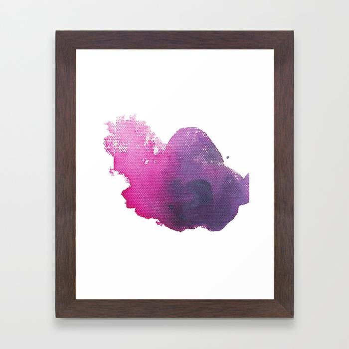 Bright Skies Pink Abstract Painting Acrylic Framed Art Print By