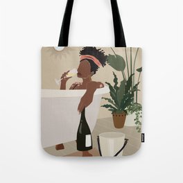 Black women in the bath tub Tote Bag